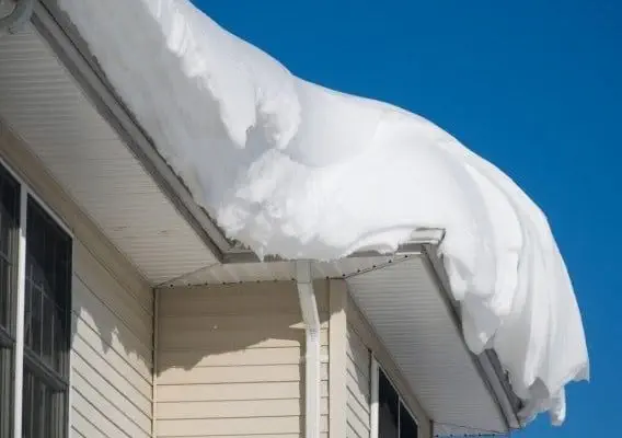 Dense snow on Colorado roof.