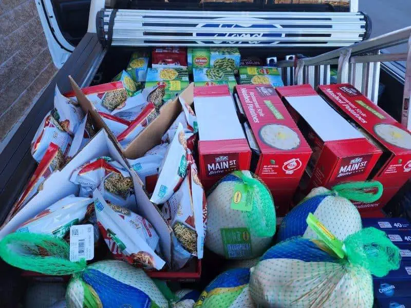 some of the materials Elite Roofing & Solar gathered and donated