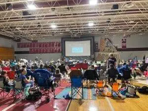 Photo of Elite Roofing and Ute Meadows PTA movie night 