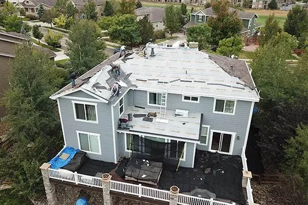roof replacement by Elite Roofing.
