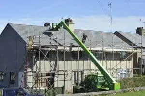 Roof repairs in progress