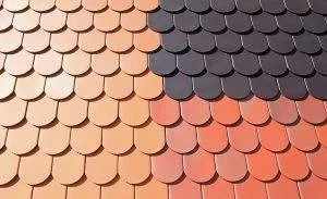 A variety of roof shingle colors