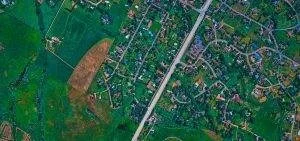 Colorado Springs aerial city view.